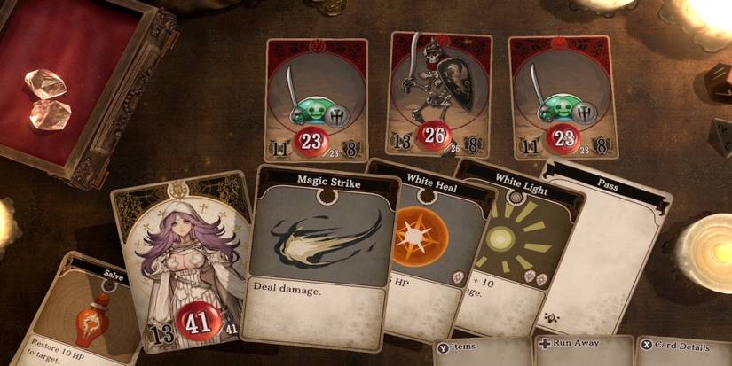 Playing a match in Voice of Cards The Isle Dragon Roars