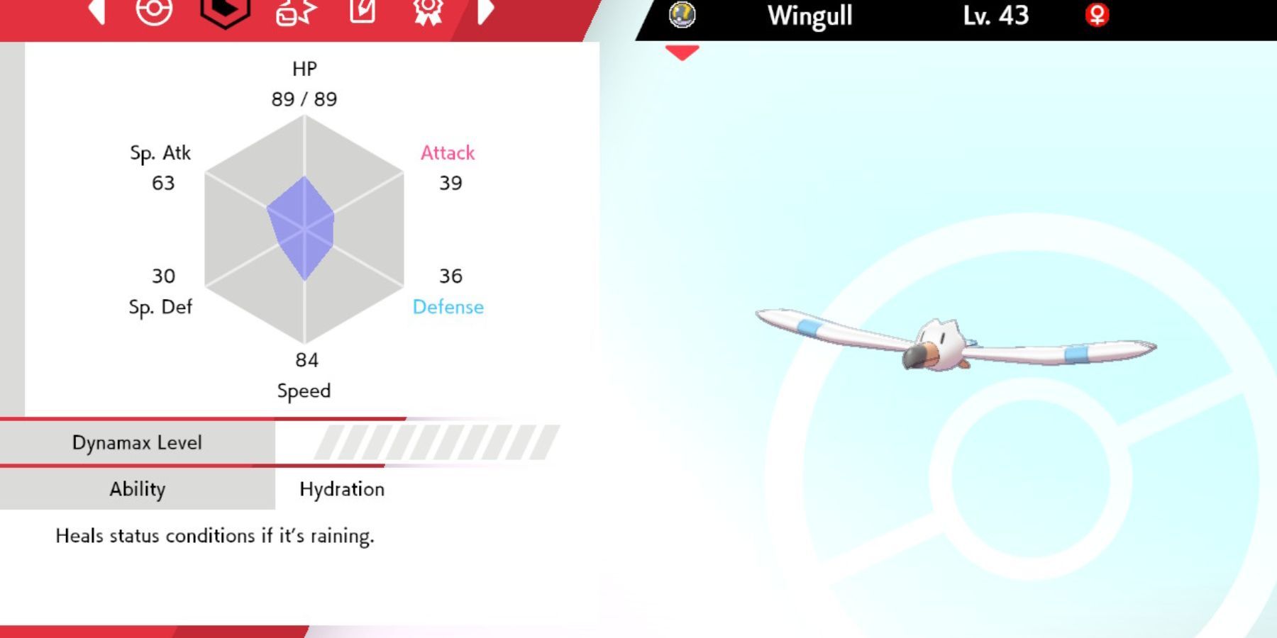 Pokemon VGC Wingull Hydration Ability