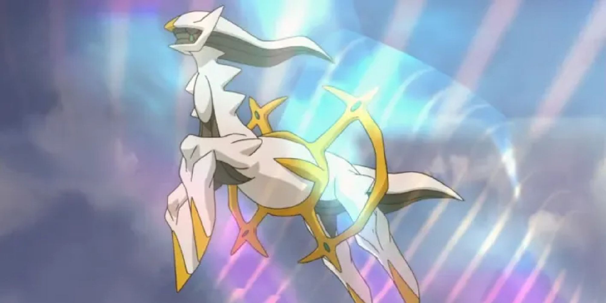 Arceus flying through the sky