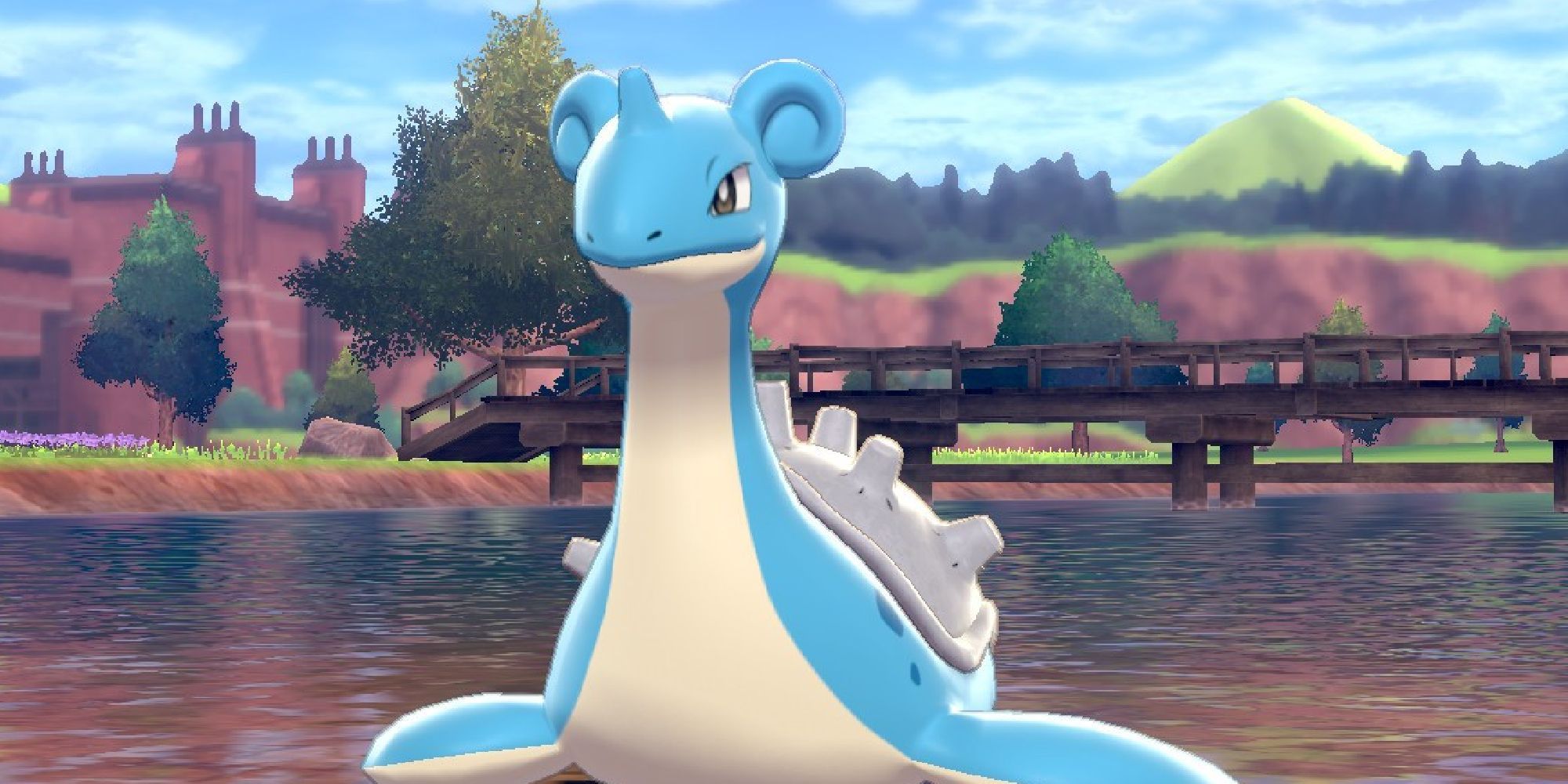 A screenshot of Lapras from Pokemon Sword and Shield.