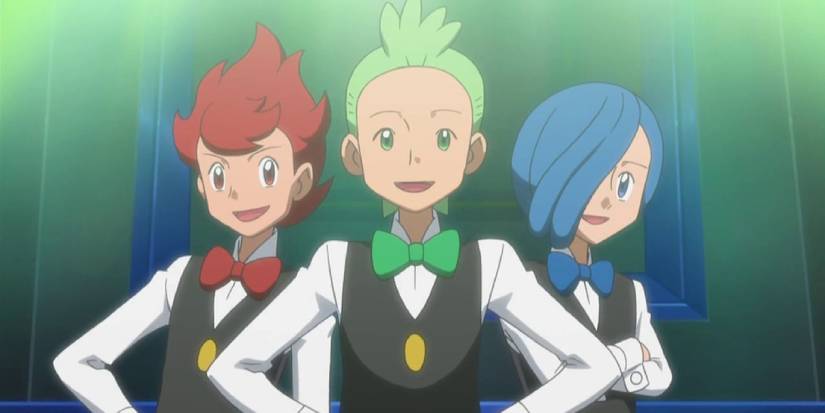 Cilan standing with his brothers Chili and Cress