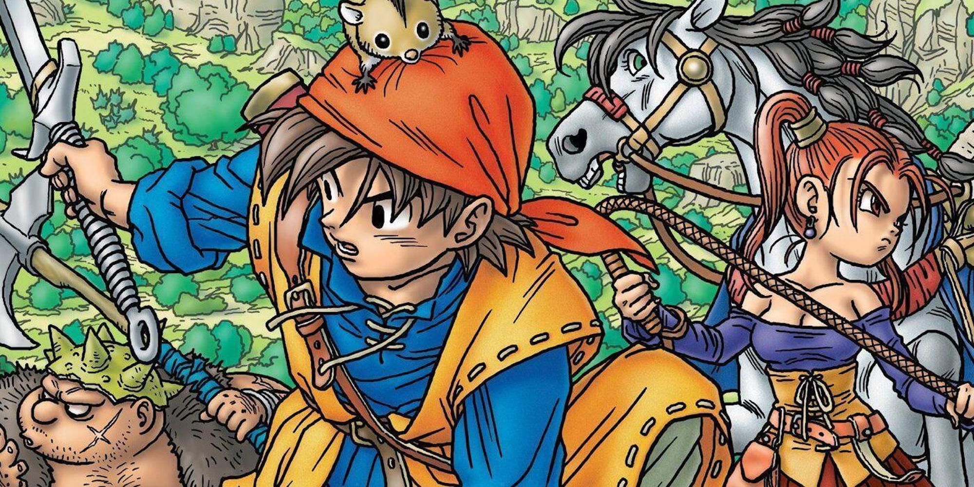 Promo art featuring characters in Dragon Quest 8