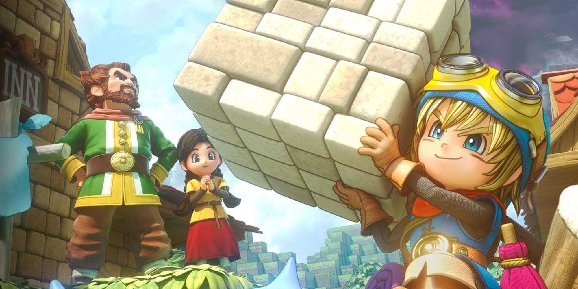 Промо-арт с изображением персонажей Dragon Quest Builders 