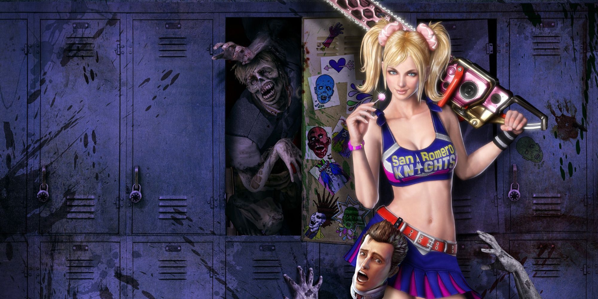 Promo art featuring characters in Lollipop Chainsaw