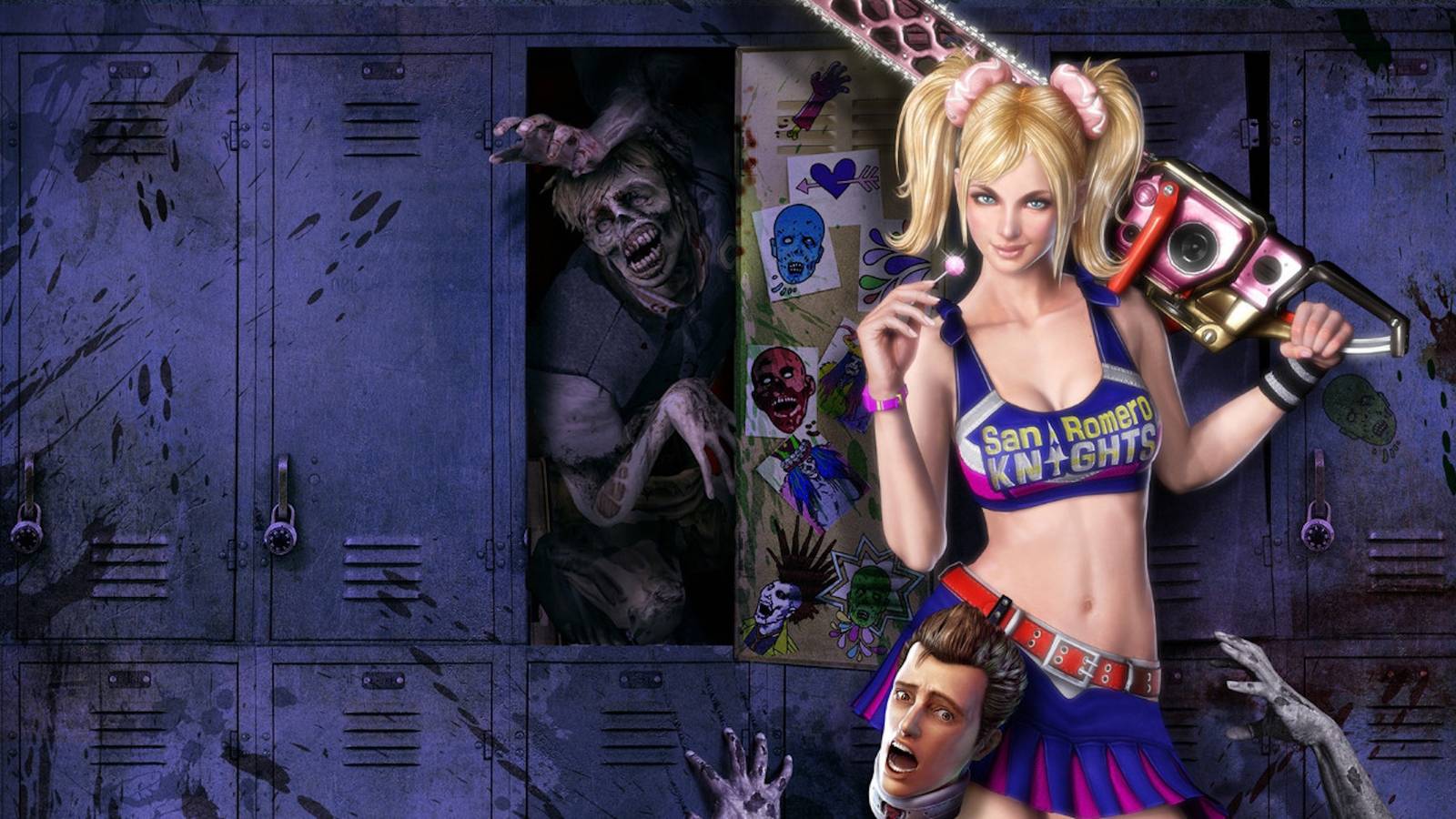Promo art featuring characters in Lollipop Chainsaw