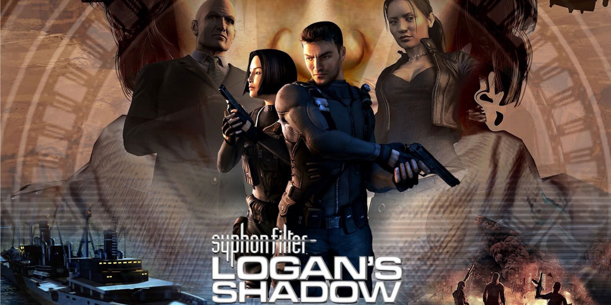 Promo art featuring characters in Syphon Filter Logan’s Shadow