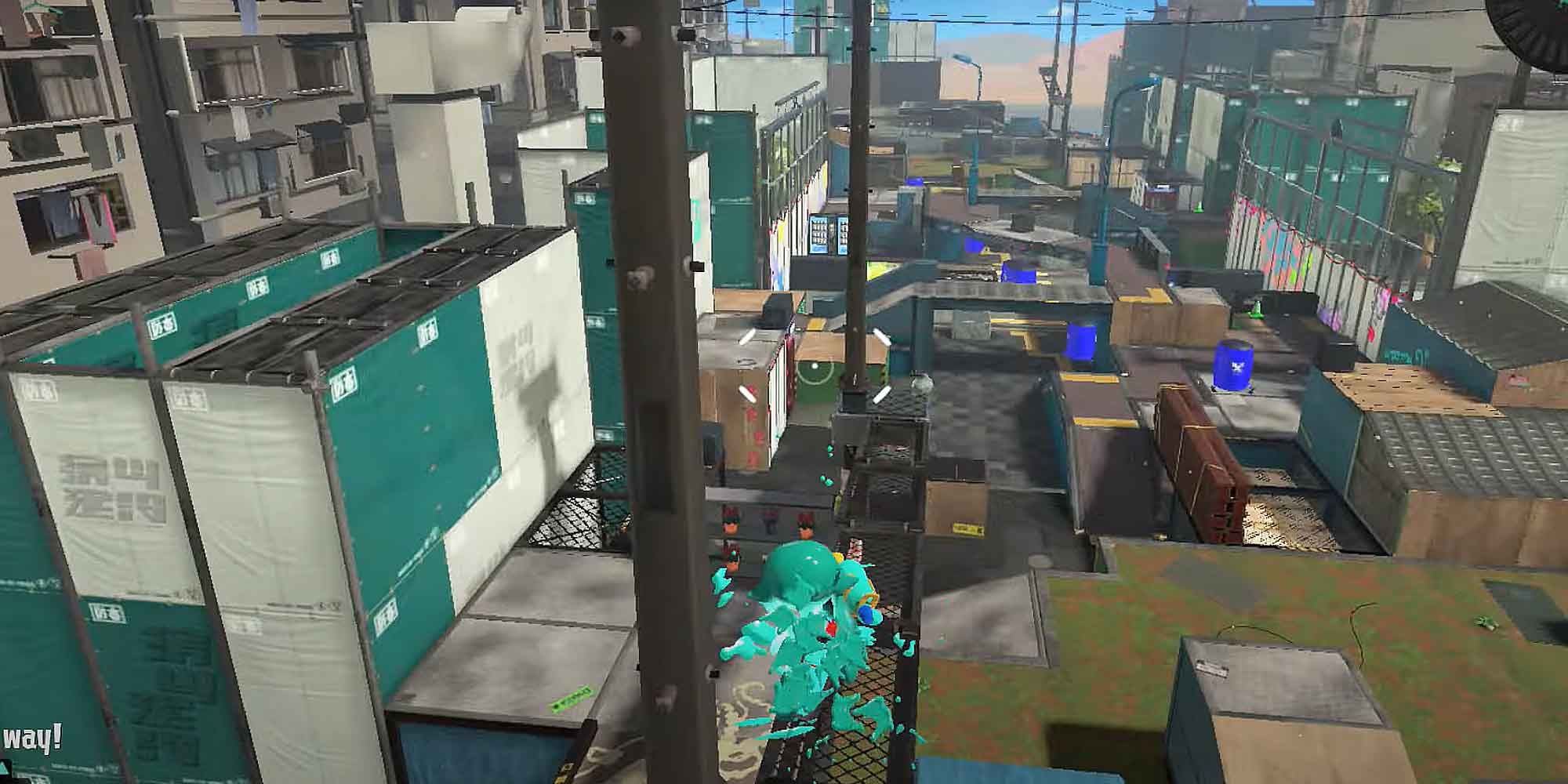 Super Jumping across the battlefield in Splatoon 3