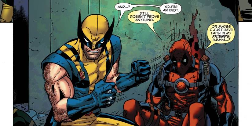 wolverine and deadpool fighting in issue 44
