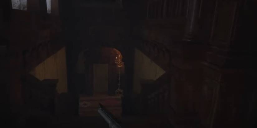 Resident Evil Village Door At The Bottom Of The Steps