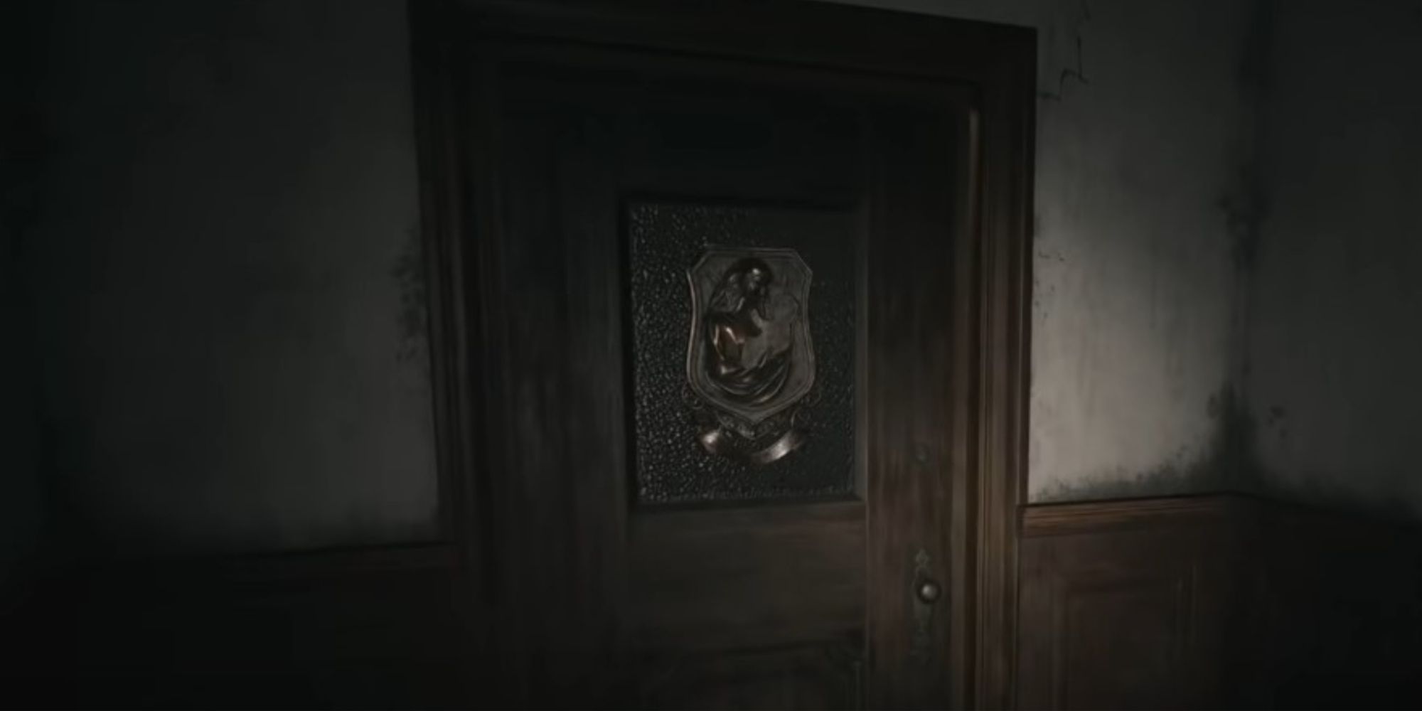 Resident Evil Village Door That Needs Relief Of A Child Statuette