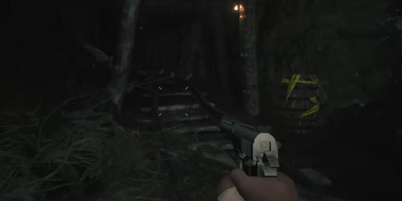 Resident Evil Village Exiting Back Up The Ramp After Defeating Moreau