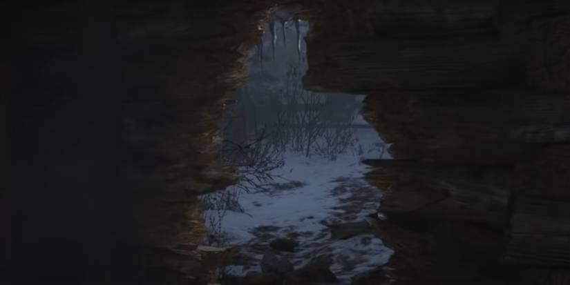 Resident Evil Village Exiting The Cabin Through A Hole In The Back