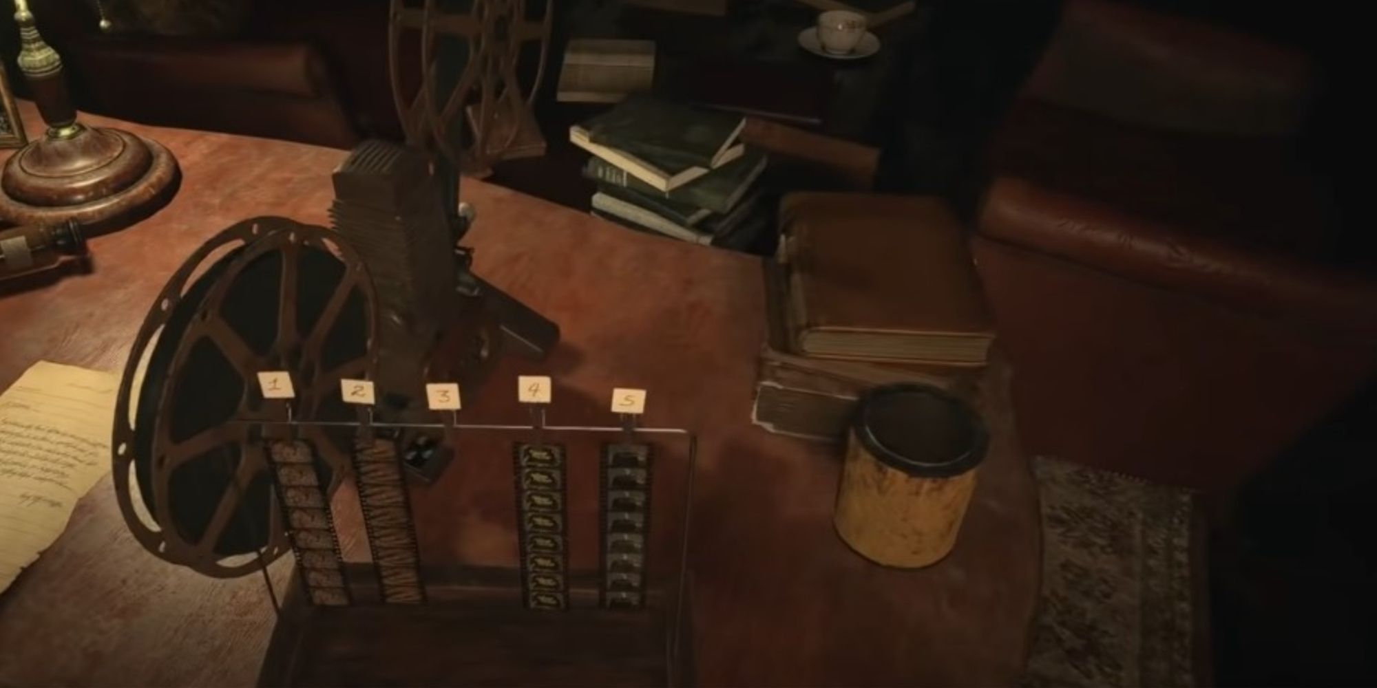 Resident Evil Village Film Puzzle Setup