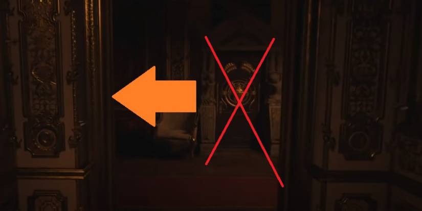 Resident Evil Village Going Left When Facing The Wooden Door