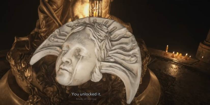 Resident Evil Village Grabbing The Mask Of Sorrow