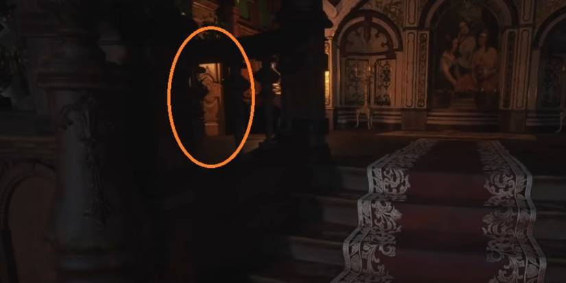 Resident Evil Village Heading Left In The Castle Entrance