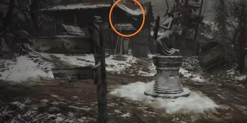 Resident Evil Village House That Has The Part Of The Winged Key