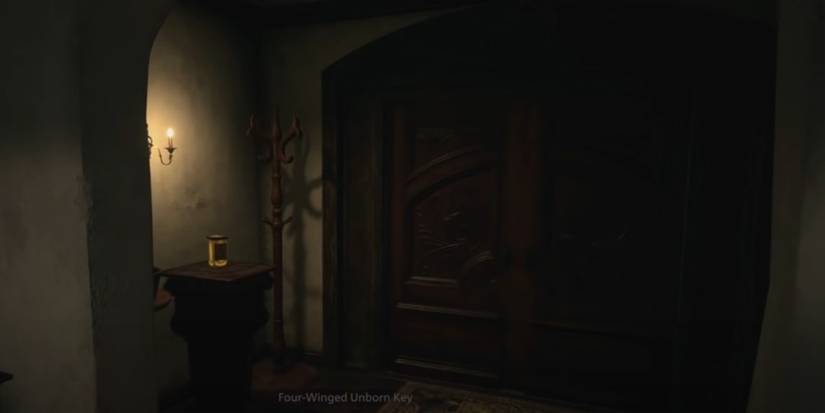 Resident Evil Village Jar Next To Double Doors