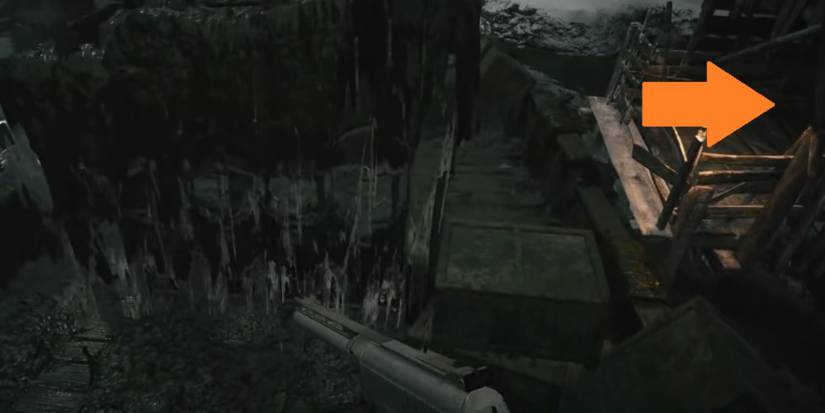 Resident Evil Village Path Across From The Submerged Boat