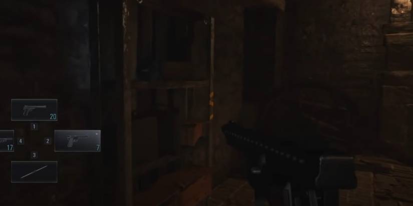 Resident Evil Village Pulling Open The Yellow-Taped Dresser