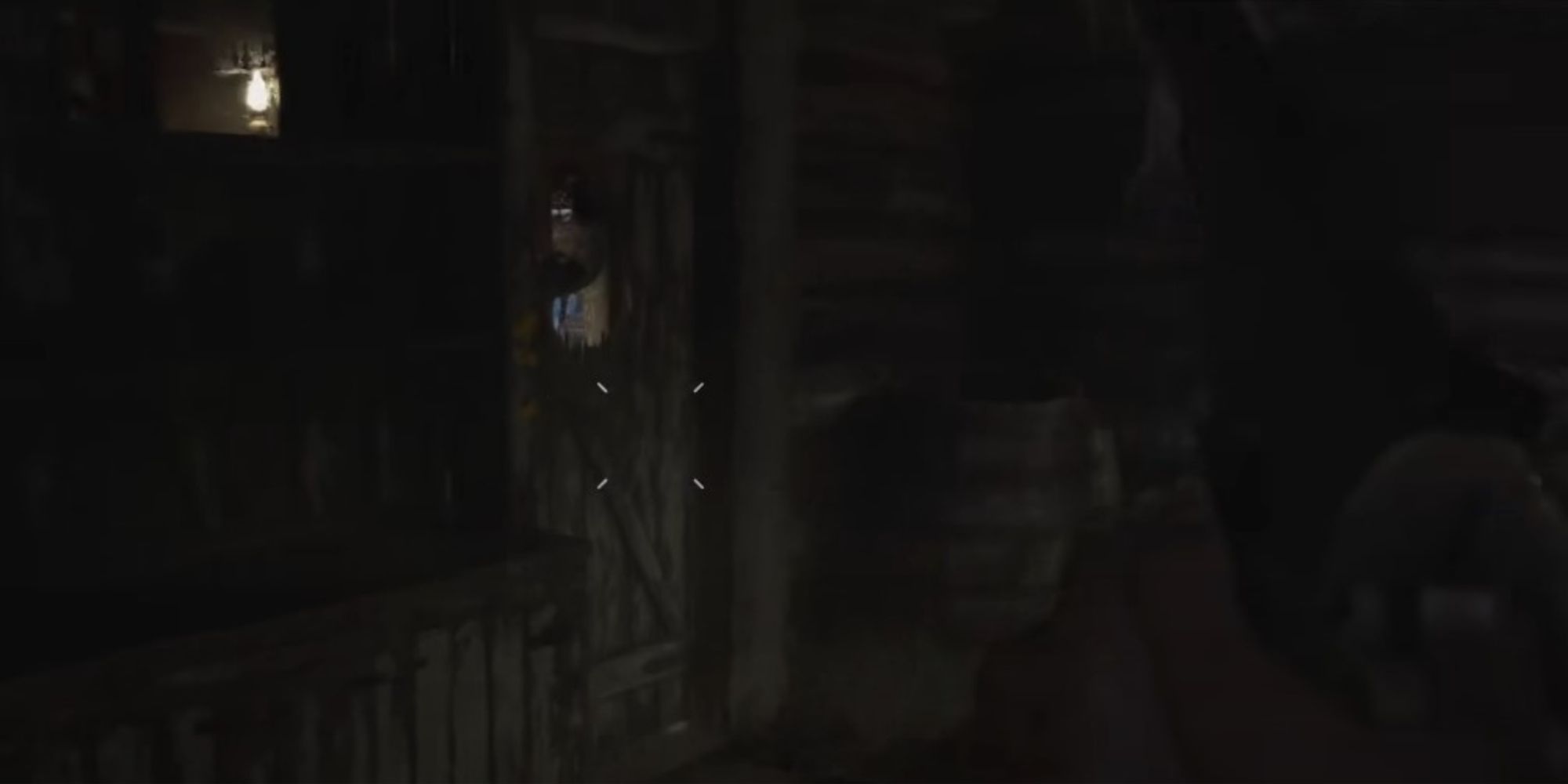 Resident Evil Village Shack Exit Through Door With Hole