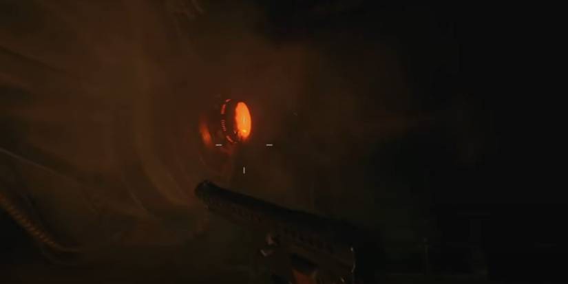 Resident Evil Village Shooting The Red Lights On The Side Of The Gear