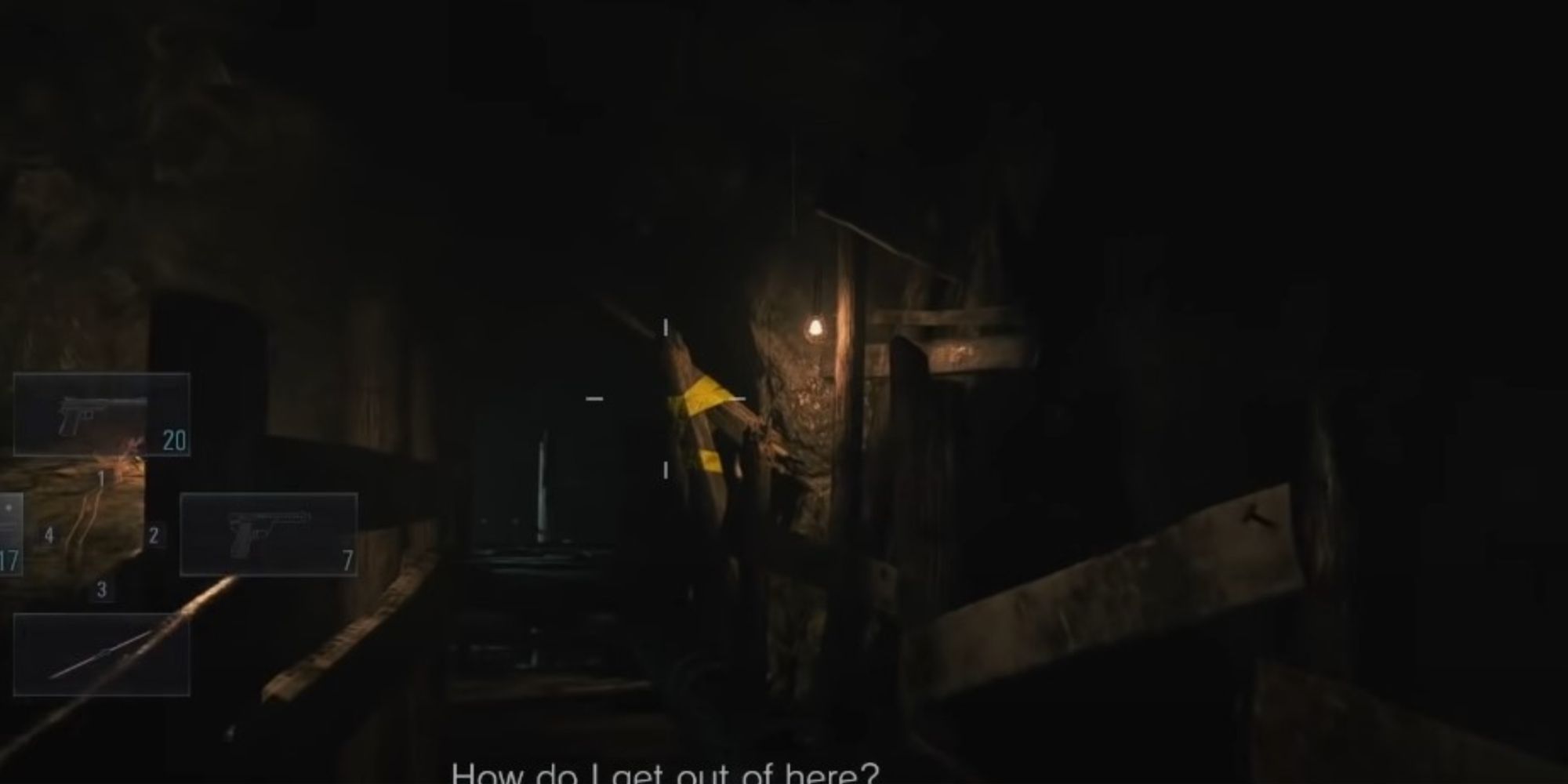 Resident Evil Village Shooting The Yellow Wood In The Mineshaft
