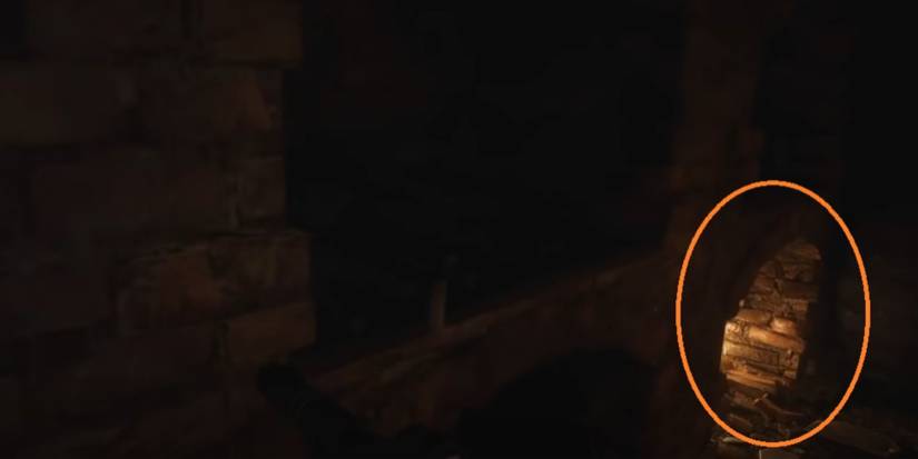 Resident Evil Village Spotting A Hole In The Bricks