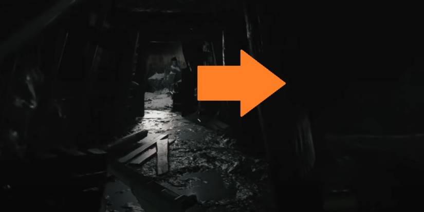 Resident Evil Village Turning Right At The Second Exit In The Mineshaft
