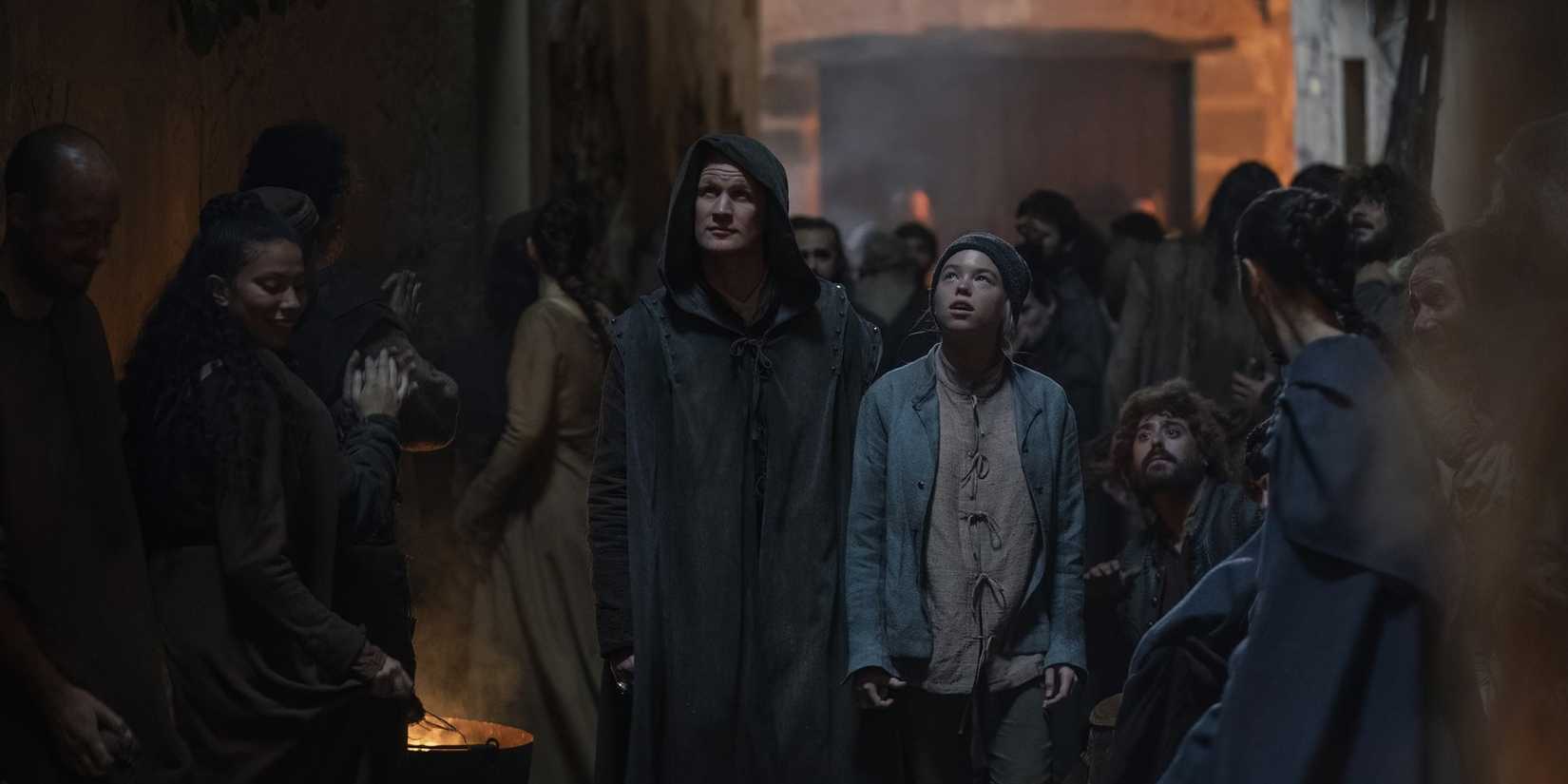 Rhaenyra and Daemon in disguise in House of the Dragon.