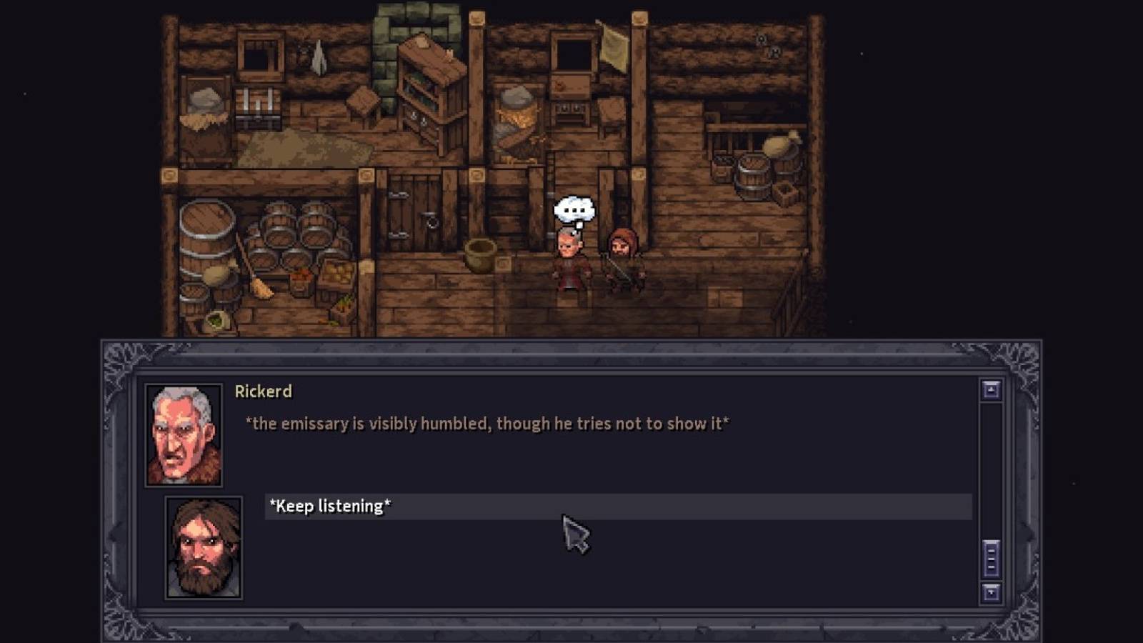 Rickerd is humbled but tries his best not to show it.