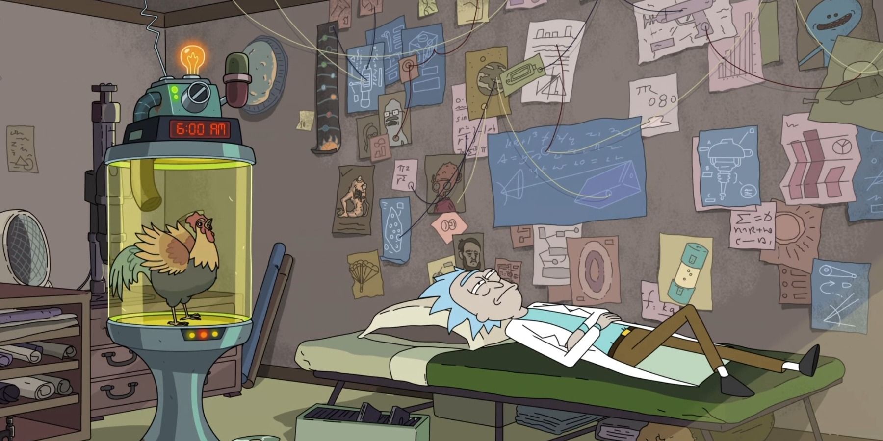 Rick's bedroom in Rick and Morty season 6 Nigh Family episode