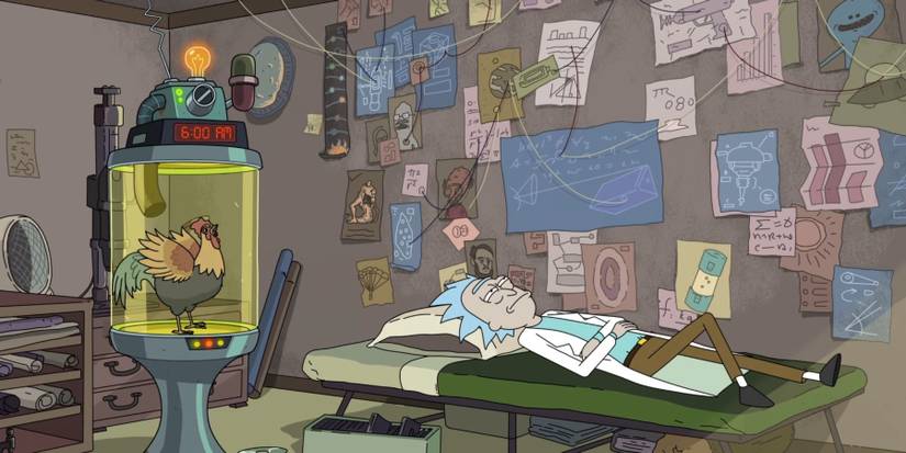 Rick's bedroom in Rick and Morty season 6 Nigh Family episode