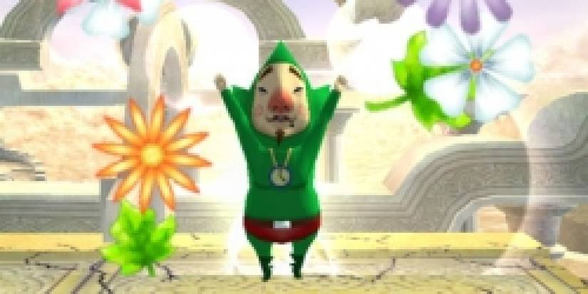 Tingle summoning flowers in Smash Bros Brawl