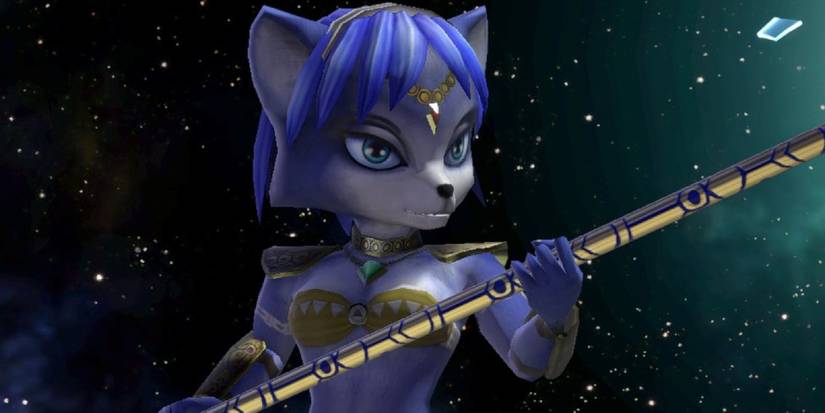 Krystal holding her spear in Smash Bros Ultimate