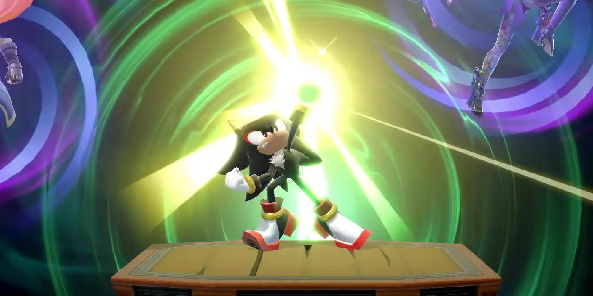 Shadow using Chaos Control in Smash Bros Ultimate