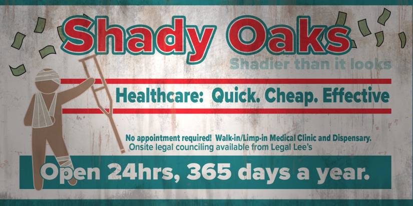 Saints Row Shady Oaks Banner
