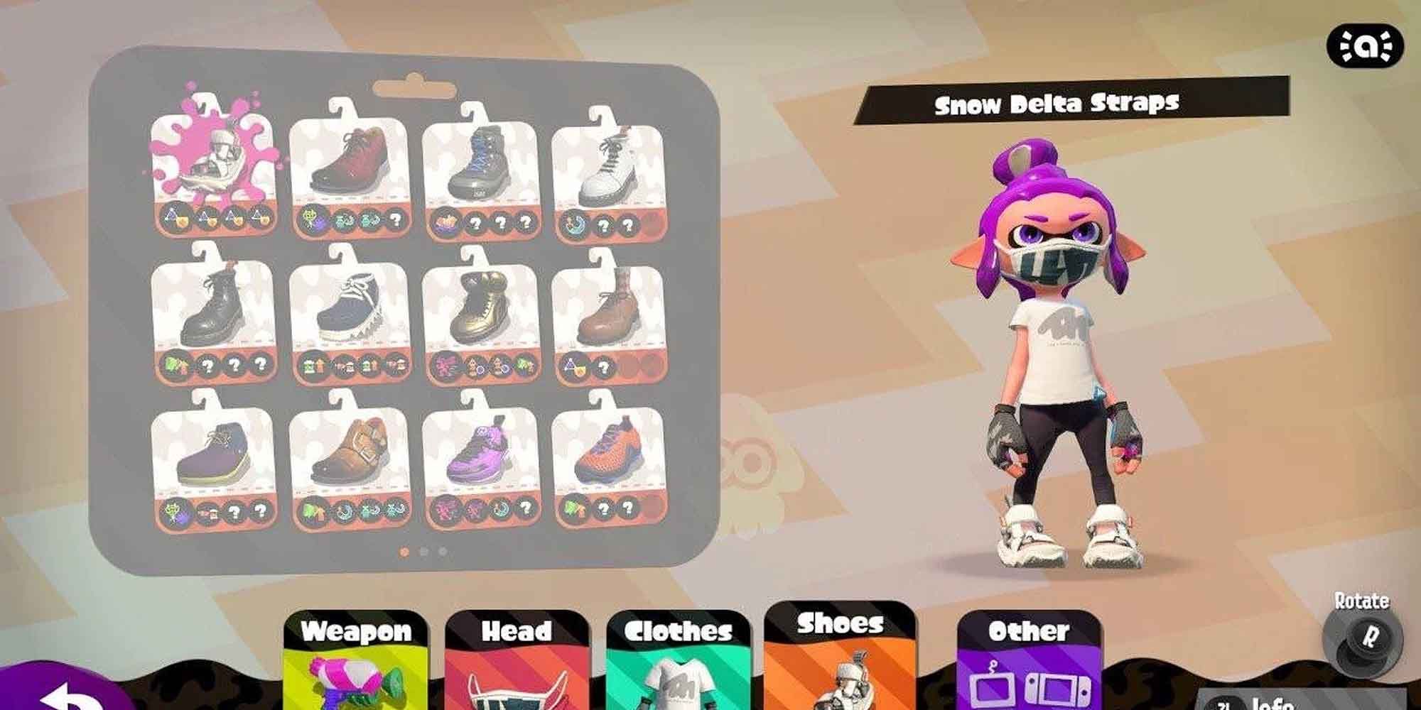 The Snow Delta Straps shoes in Splatoon 3