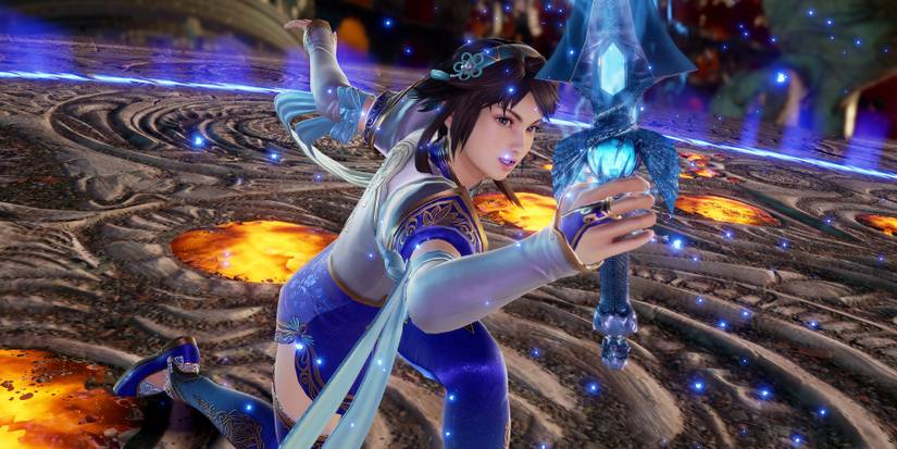 A Soulcalibur 6 screenshot of a character holding a sword