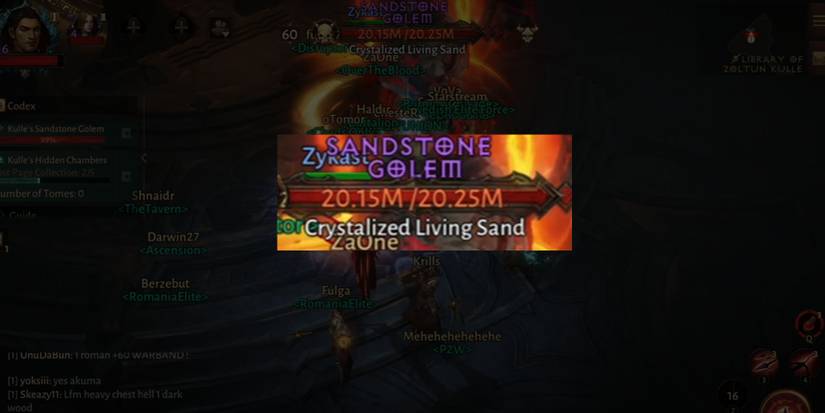 Stats of the Sandstone Golem