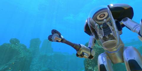 A Prawn Suit Prepared In Subnautica