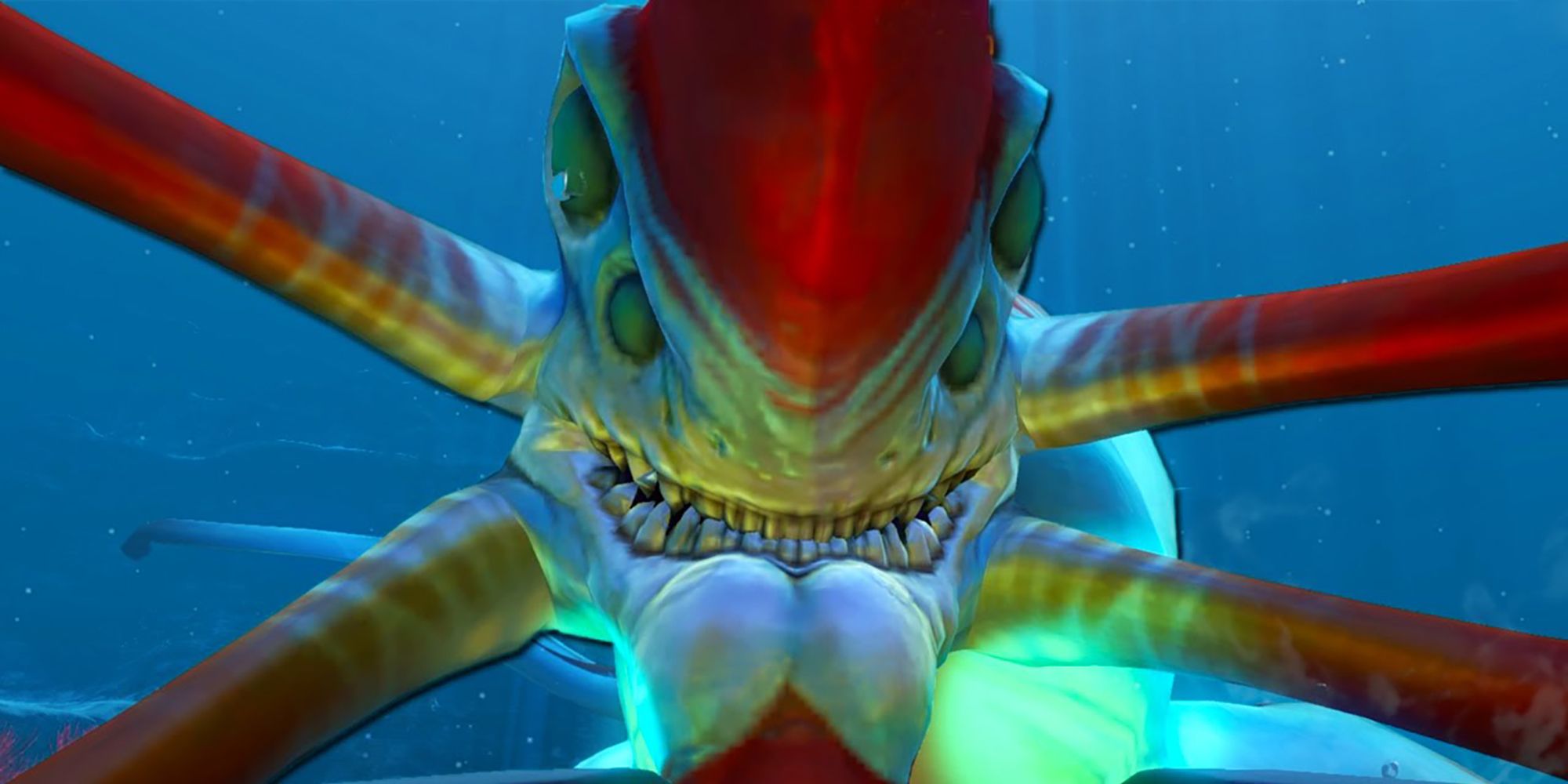 A Reaper Leviathan In Subnautica