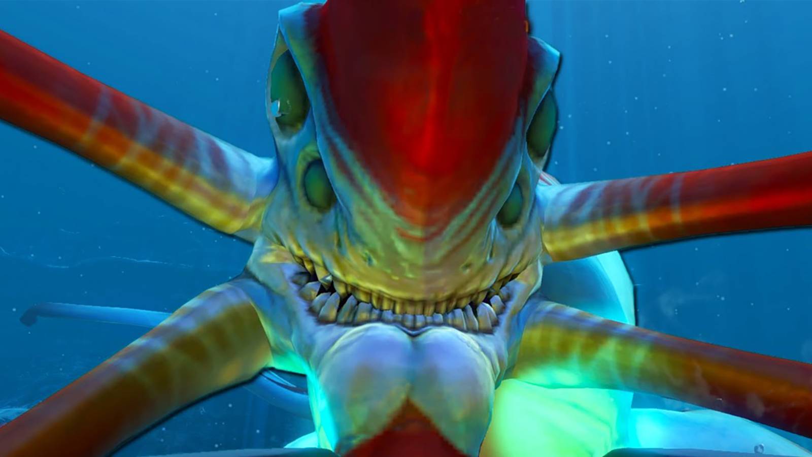 A Reaper Leviathan In Subnautica