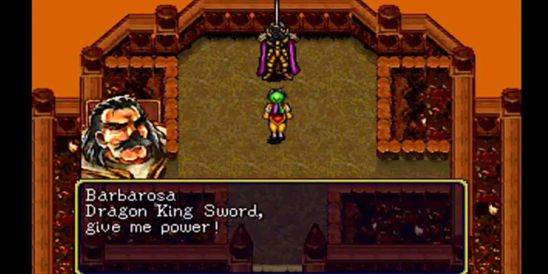 Suikoden 1 protagonist and Barbarosa