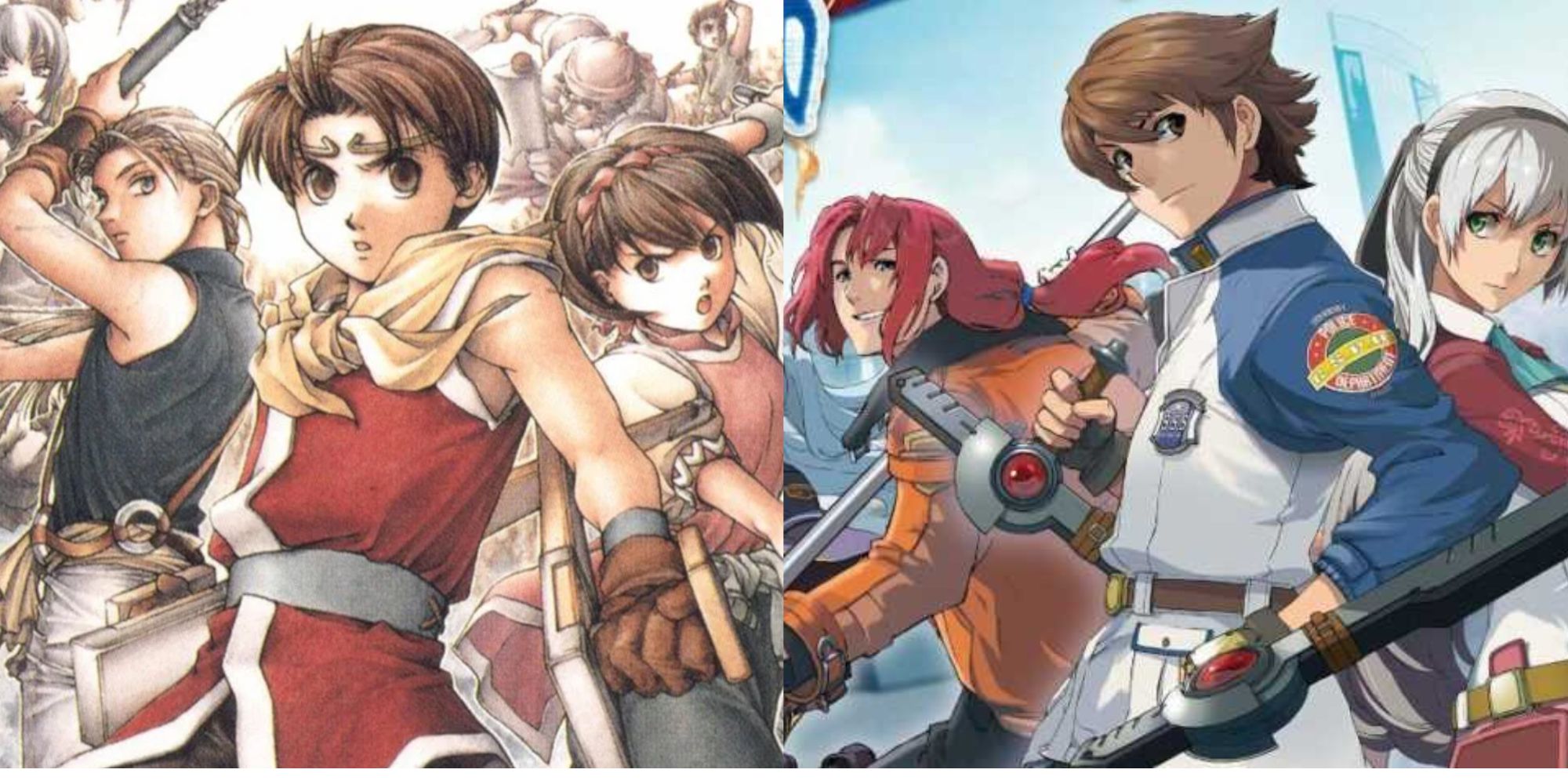 Suikoden Protagonist, Nanami, and Joei - Trails from Zero Lloyd and co