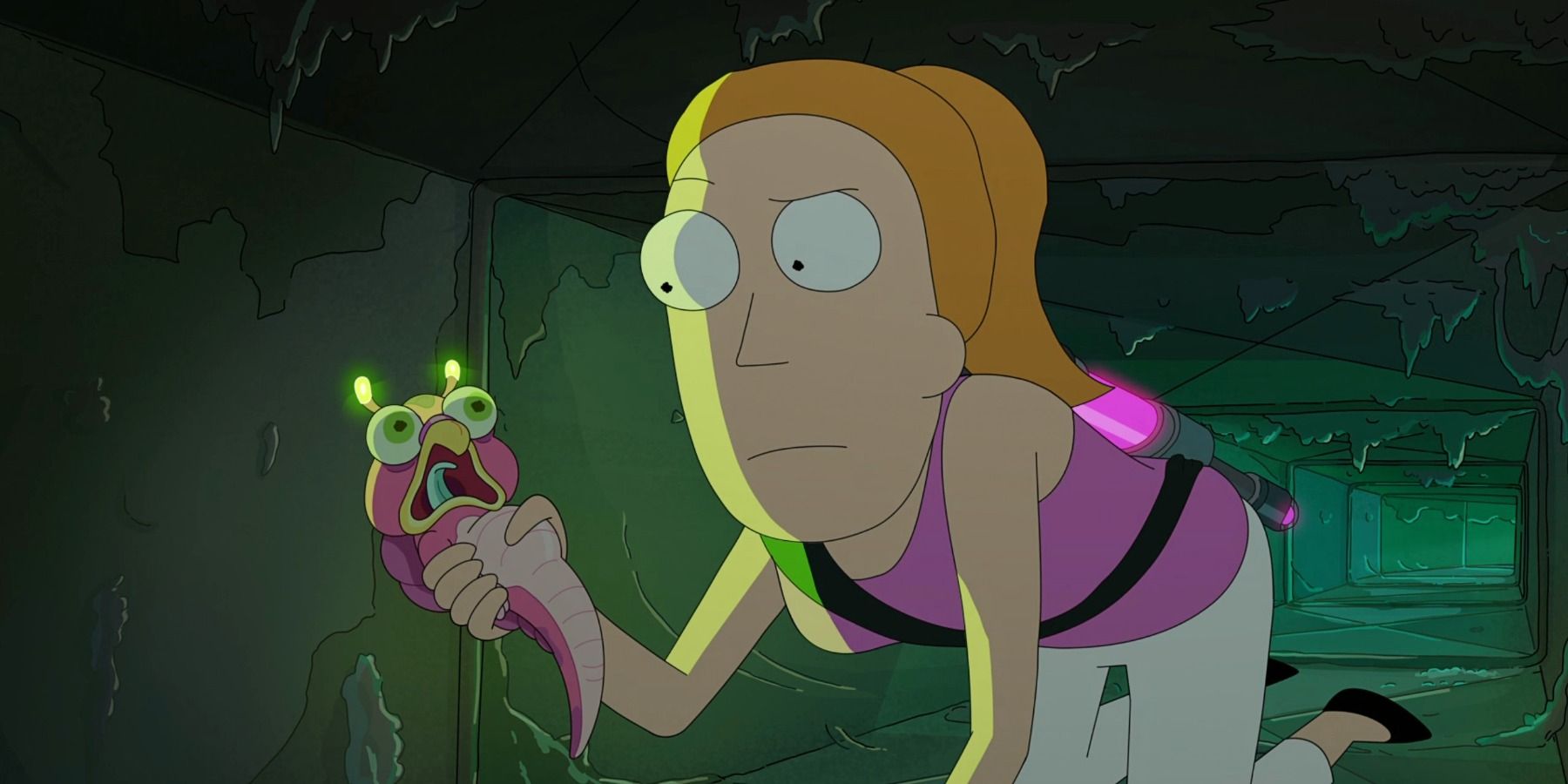 Summer inside air vent in Rick and Morty Die Hard episode