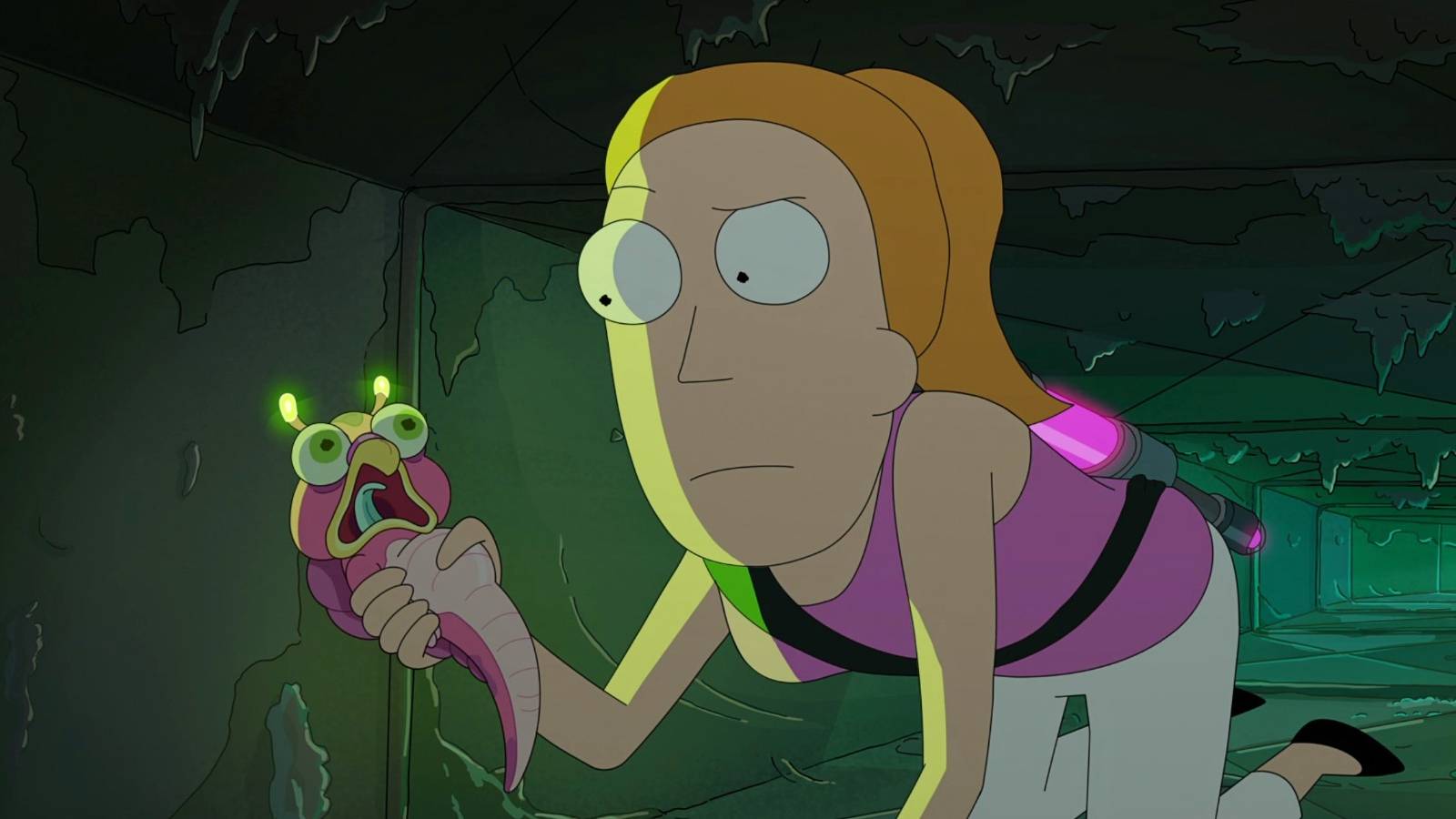 Summer inside air vent in Rick and Morty Die Hard episode