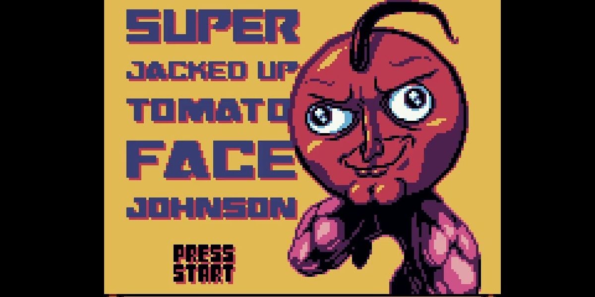 Super Jacked Up Tomato Face Johnson Start Screen