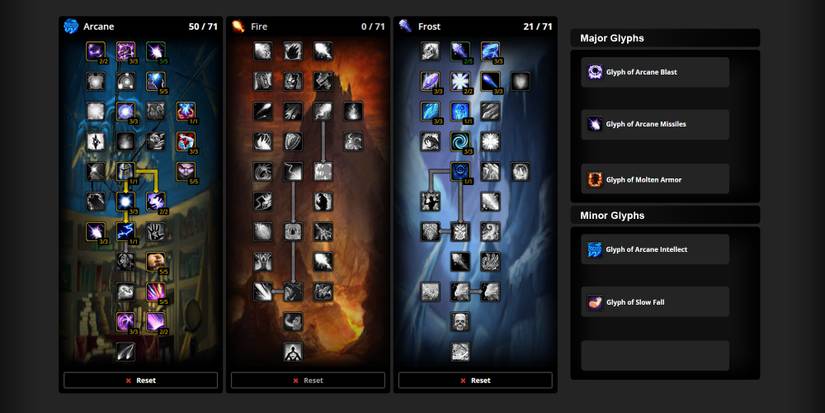 arcane mage talents for the cold snap build in wow wotlk classic wrath
