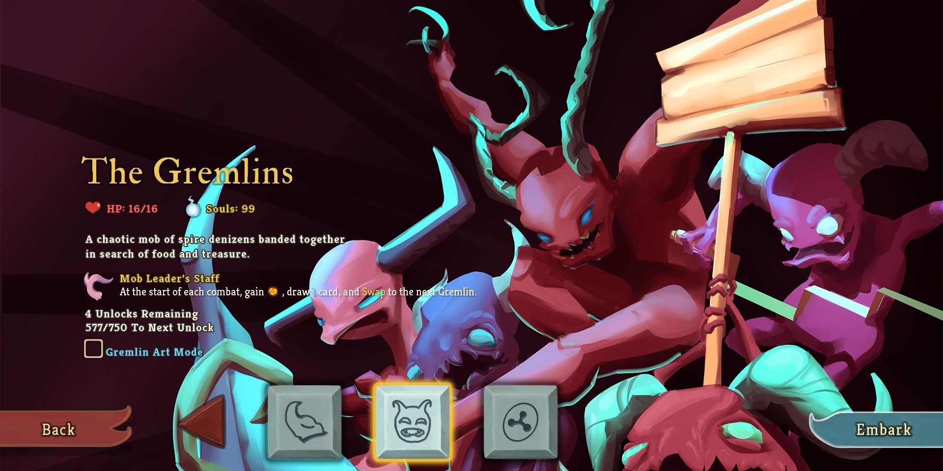 The Gremlins Class starting screen